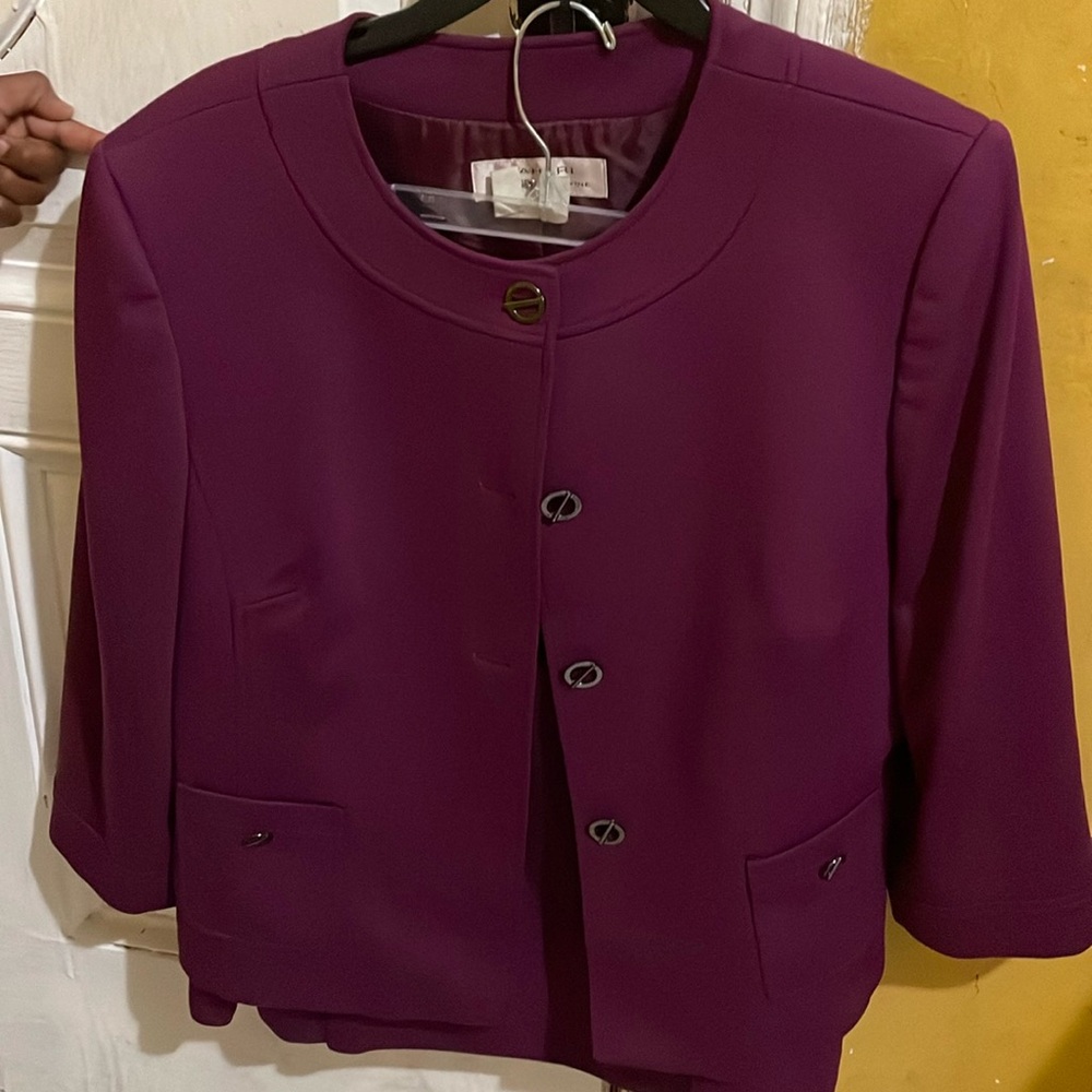 Purple Skirt Suit Set